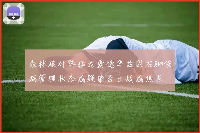 森林狼对阵猛龙爱德华兹因右脚伤病管理状态成疑能否出战成焦点