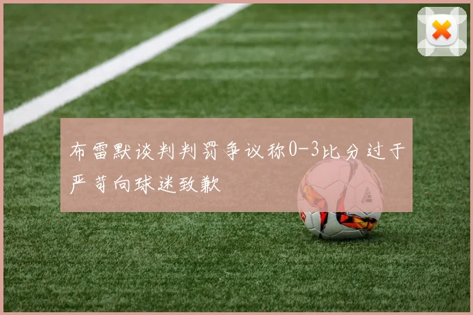 布雷默谈判判罚争议称0-3比分过于严苛向球迷致歉